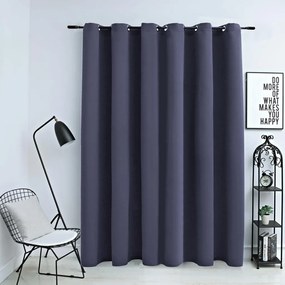 Tenda Oscurante Con Anelli İn Metallo Antracite 290x245 Cm /