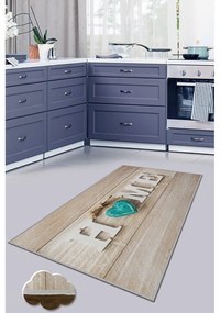 Runner marrone chiaro lavabile 80x200 cm Home - Oyo Concept