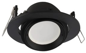 Portafaretto GU10 e MR16 Orientabile Tondo Foro Ø95mm Nero