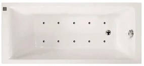 Vasca idromassaggio rettangolare Galaxy,bianco ,75, 170 cm, 10 bocchette, SANYCCES
