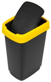 Set di 3 cestini neri per rifiuti differenziati in plastica riciclata 25 l Twist - Rotho