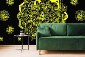 Carta da parati – Mandala giallo