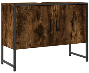 Mobile lavabo bagno rovere fumo 60x30x60 cm legno multistrato