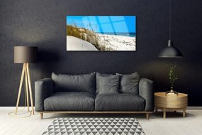 Quadro in vetro Paesaggio della spiaggia 100x50 cm