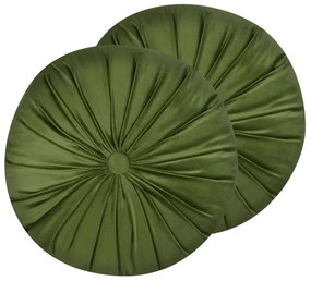 Set di 2 cuscini velluto verde ⌀ 38 cm BODAI Beliani