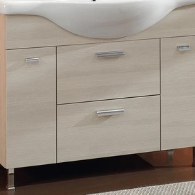 Mobile da bagno sotto lavabo Rimini marrone L 100 x H 80 x P 33.5 cm 1 cassetto 2 ante, lavabo non incluso