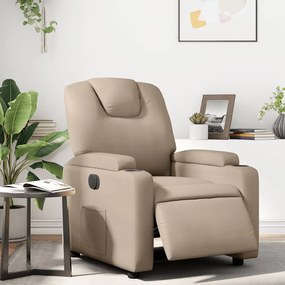 Poltrona Reclinabile Elettrica Cappuccino İn Similpelle /