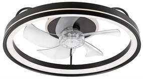 Plafoniera LED con ventilatore FARGO LED/37W/230V nero + +TC