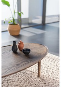 Tavolino da salotto marrone in rovere massiccio 80x150 cm Mu – Gazzda