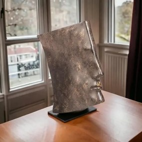 Decorazione da tavolo 29x25x17 cm in resina con finitura ramata