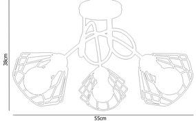 Lampadario a plafone CEED 3xE27/60W/230V
