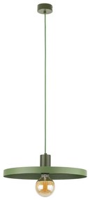 Lampadario a sospensione con filo SILA 1xE27/15W/230V diametro 40 cm verde