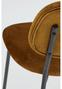 Sgabello da bar in velluto senape 92 cm Emma - Light &amp; Living