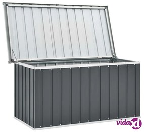 vidaXL Baule da Giardino Grigio 129x67x65 cm