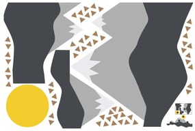 Adesivo murale Bambino gigante Adesivo Scandinavo Montagne Nordika - Ambiance