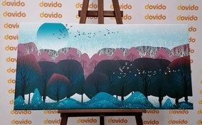 Quadro su tela – Design moderno della giungla