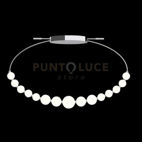 Perla plafoniera, cromo, 15 sfere, led 36 watt, lumen 3060, 3000k, ...