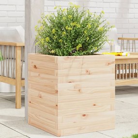 Fioriera Da Giardino 40x40x46 Cm İn Legno Massello Di Pino /