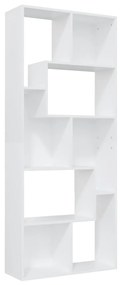 Libreria bianca 67x24x161 cm in legno multistrato