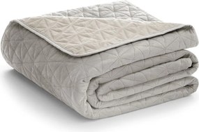 Copriletto greige in velluto con rivestimento trapuntato 240x260 cm Laila – Restilo