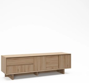 Mobile TV di colore naturale con effetto rovere 180x55x45 cm Carpi – Marckeric