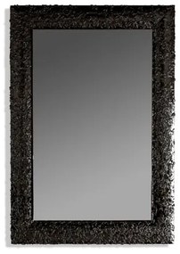 Specchio Shiny rettangolare in acciaio nero 62 x 90 cm
