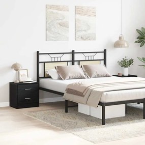 Comodini 2pz Rovere Nero 40x30x40 Cm İn Legno Multistrato /