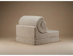 Poltrona per bambini marrone chiaro con rivestimento in bouclé Flipster – Wigiwama