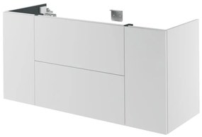 Mobile da bagno sospeso sotto lavabo L 135 x H 35 x P 51 cm bianco, 1 cassetto Neo, Maniglie acquistabili separatamente