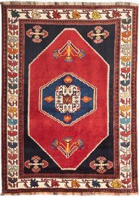 Gashghai Tappeto persiano 150 x 210 Rosso (Iran) Annodato A Mano