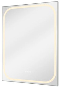 Specchio con illuminazione integrata bagno rettangolare SENSEA L 60 x H 80 x P 3 cm grigio / argento