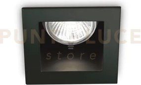 Funky faretto incasso nero 1 luce attacco gu10 9x9cm