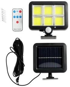 Faretto solare LED 1,5W 6000K IP44 con sensore e batteria 1200 mAh