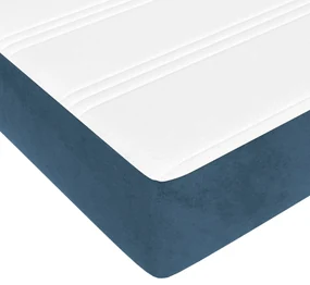 Materasso a molle blu scuro 120x200x20 cm in velluto