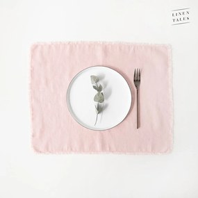 Tovaglietta in stoffa ø 45 cm Misty Rose - Linen Tales