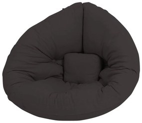 Poltrona relax per bambini nera e grigia Mini Nido - Karup Design