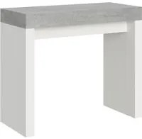 Consolle Allungabile 90-300x40x77 cm in Nobilitato Grigio e Bianco