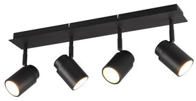 Faretto in metallo nero opaco 19x52 cm Angelo - Trio