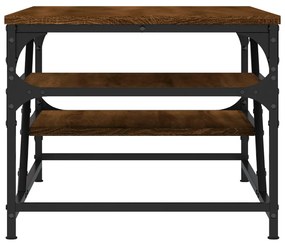 Tavolino da salotto rovere fumo 100x49x40 cm legno multistrato