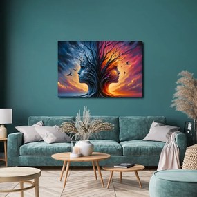 Quadro su tela – Albero della vita e volti