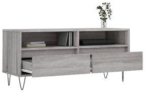 Mobile porta tv grigio sonoma 100x34,5x44,5cm legno multistrato