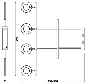 Reality - Lampadario LED a sospensione con filo PRATER 4xLED/4,5W/230V