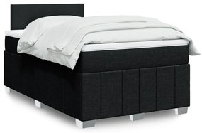 Giroletto A Molle Con Materasso Nero 120x200 Cm İn Tessuto /