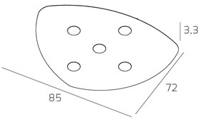 Plafoniera Moderna Shape Metallo Bianco 5 Luci Gx53