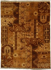 Patchwork Tappeto orientale 180 x 230 Marrone (Indian) Annodato A Mano