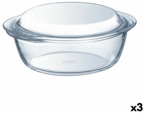 Casseruola con coperchio Pyrex Essentials Trasparente 1,4 L (3 Unità)