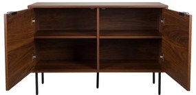 Cassettiera marrone con effetto noce 110x74x40 cm Stripes – White Label