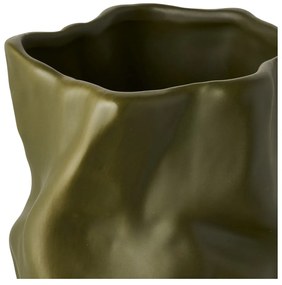 Vaso verde in ceramica (altezza totale 25,5 cm) Lika – House Nordic