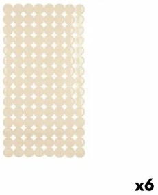 Tappetino Antiscivolo da Doccia Beige PVC 68 x 36 x 1 cm (6 Unità)