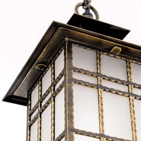 Orion AL 11-1116/1 - Lampada a sospensione da esterno KIKO 1xE27/11W/230V IP44 bronzo/patina